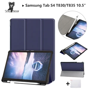 Пенал для Samsung Galaxy Tab S4 2018 10,5 T830 T835 SM-T835 Samsung S4 tab со слотом для ручки, защитный чехол-подставка + подарок