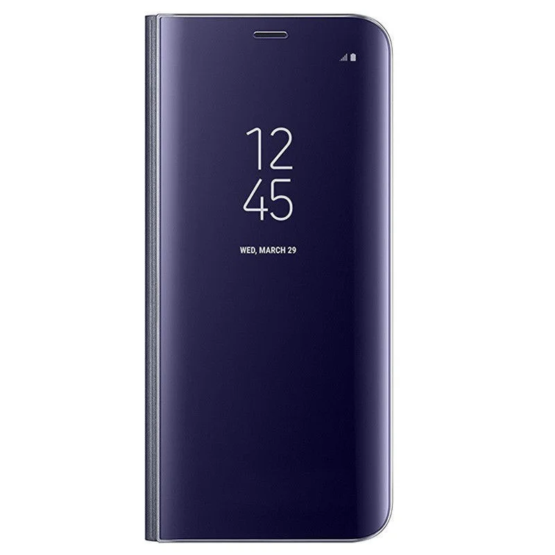 Фиолетовый Чехол для Honor 7A Pro, 5,7, подставка, флип, зеркальный чехол для телефона s, для huawei Y6 Prime, чехол для Honor 7 A Pro AUM-L29, полный Чехол - Цвет: Фиолетовый