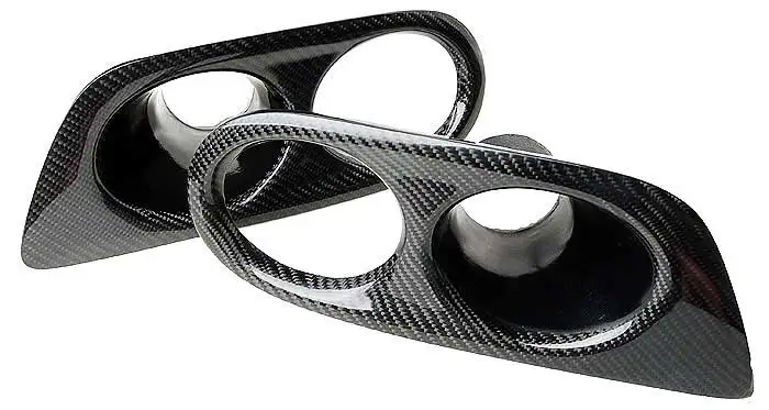 3K настоящее углеродное волокно Противотуманные фары Воздуховод 1 пара для BMW E46 M3