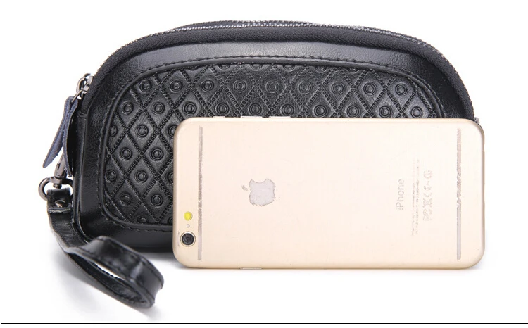 New arrival free shipping high quality cow genuine leather double zipper clutch wallet women messenger shoulder bag | Багаж и сумки