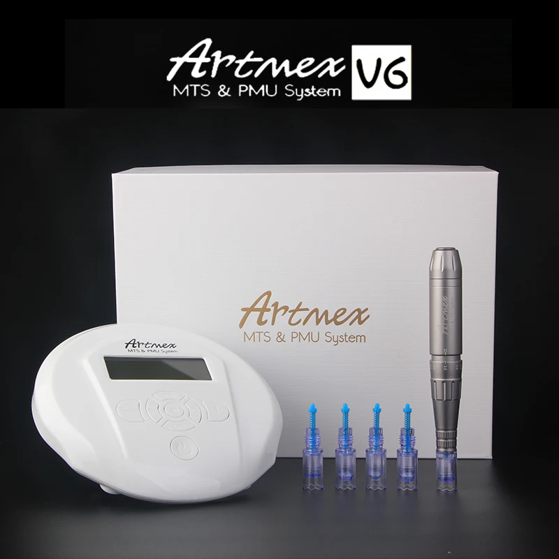 

Original Permanent Makeup machine Artmex V6 Eye Brow Lip Rotary Pen Tattoo Digital Machine for MTS PMU with tattoo needle