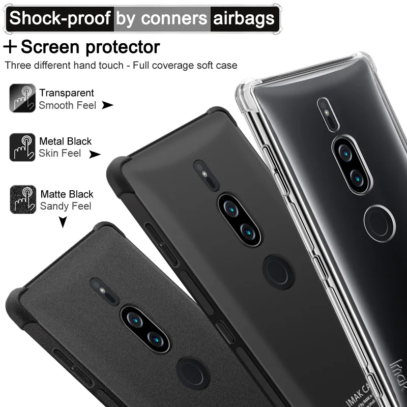 Подушка безопасности для Sony XZ2 Премиум чехол с защитой экрана IMAK Мягкий ТПУ