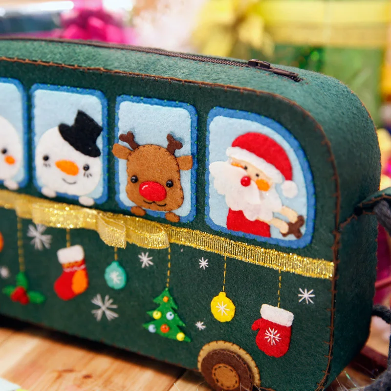 Войлочная сумка ручной работы для детского творчества Рождественский