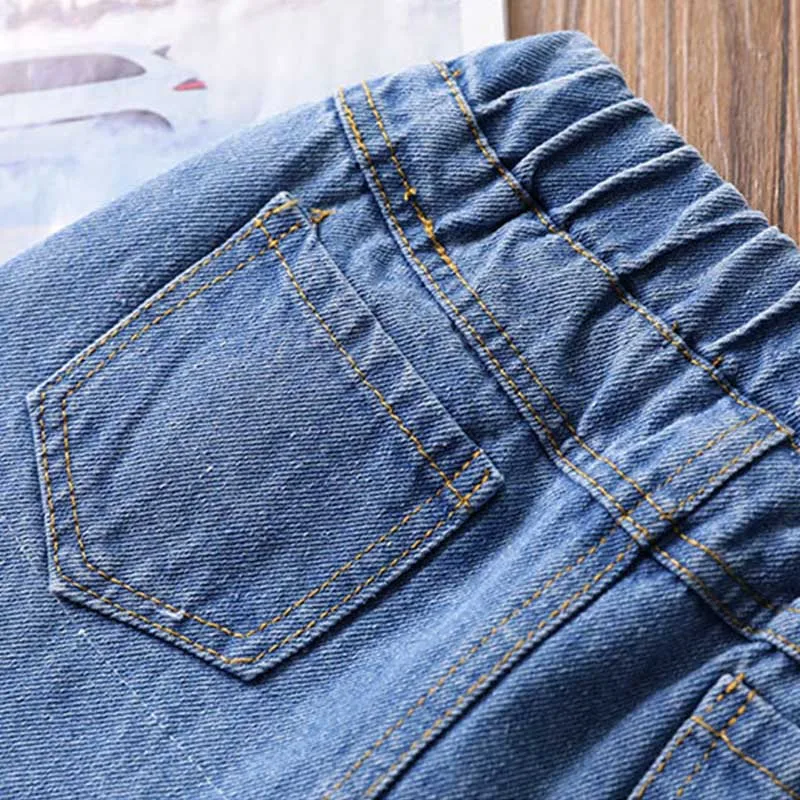 Детская летняя одежда новый стиль стильная детская юбка из денима и сетчатой