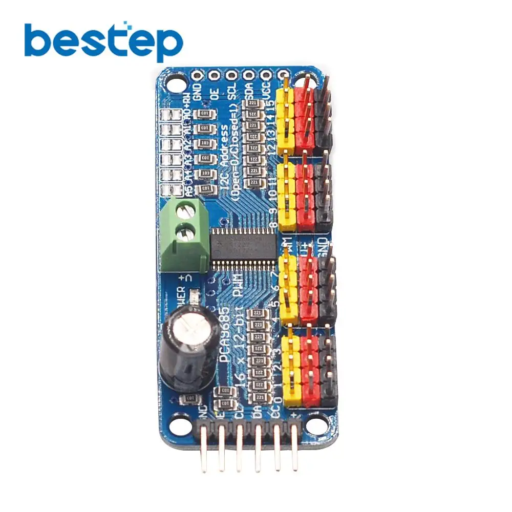 16 канальный 12 битный PWM/Servo Driver I2C интерфейс PCA9685 для arduino или Raspberry pi щит модуль servo