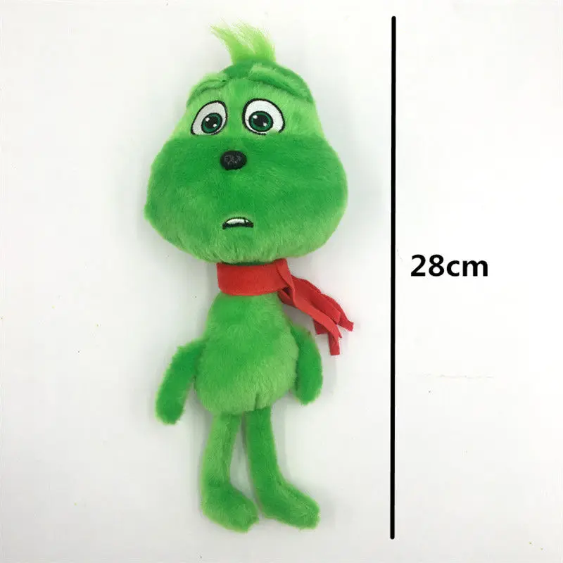 28cm DD-Grinch Стиль 18-38 см Grinch палантин фильм молодой Grinch бобы костюм Санты рождественские Мягкие плюшевые игрушки куклы Дети Рождественские подарки - Цвет: 28cm DD-Grinch