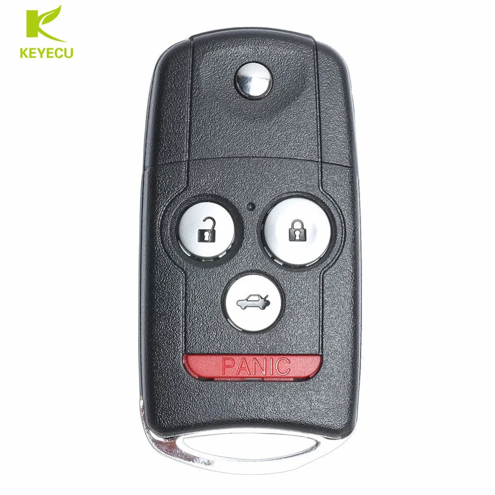 Запасной дистанционный ключ KEYECU 2 шт./лот 4 кнопки для Acura TL TSX ZDX 2009 2014 FCC ID|Ключ от