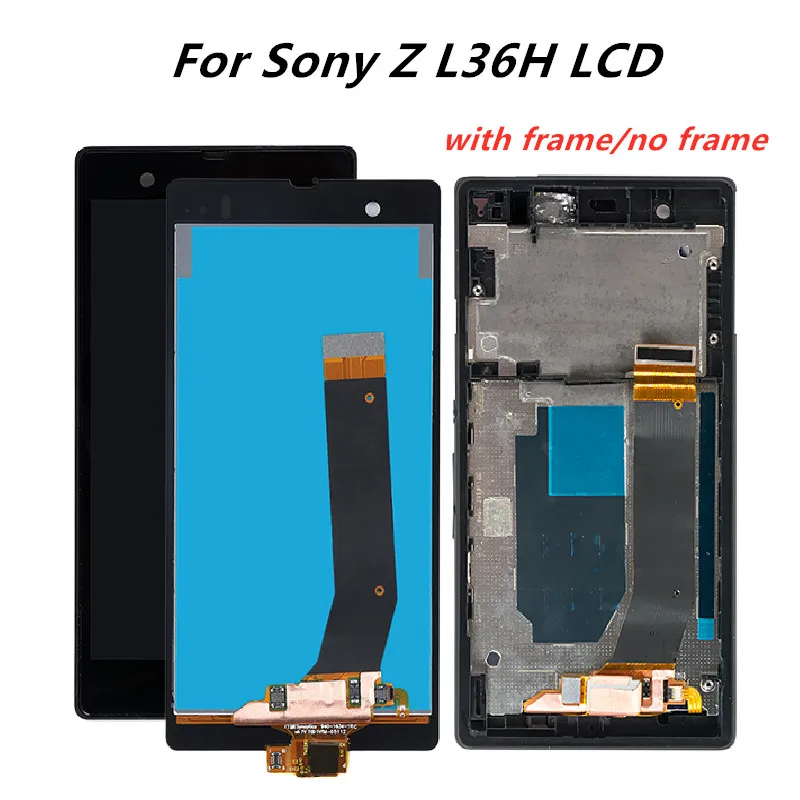 Для sony Xperia Z L36h C6601 C6606 C6603 C6602 C660x ЖК-дисплей с рамкой дигитайзер сенсор в сборе 5