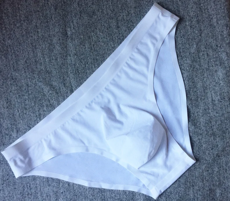 Sexy Underwear Men Underpants For 2018 Solid Ice Silk Briefs Breathable Transparent U convex Mens Brief Cueca |