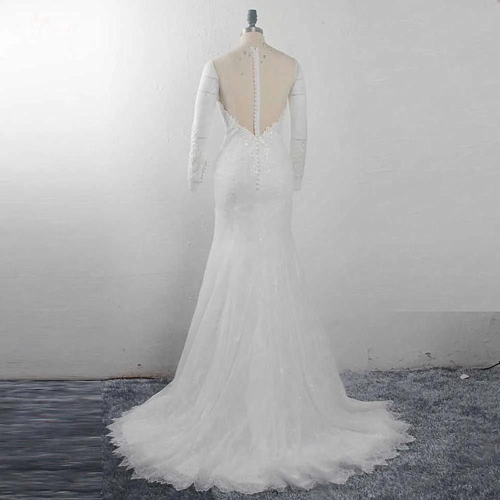 RSW1519 Vestido De Noiva Sereia с накидкой лучшие винтажные кружевные бисерные потрясающие