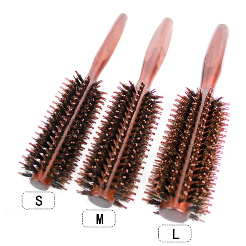L Ruled comb IRUI 1 шт. деревянная круглая ручка щетка для ухода за волосами Расческа для укладки волос - Цвет: L Ruled comb