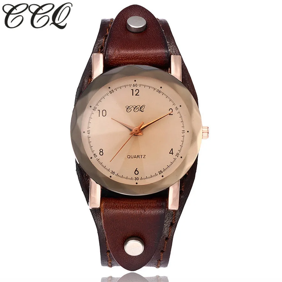 Часы наручные CCQ женские кварцевые брендовые винтажные повседневные с браслетом