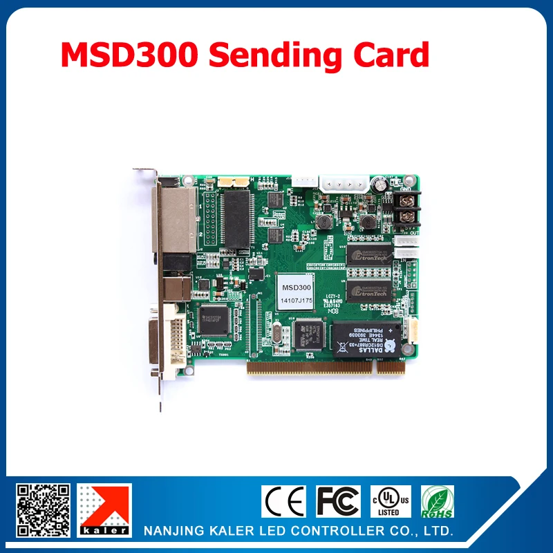 

Полноцветный светодиодный видео дисплей отправка карты MSD300 поддержка 1280*1024 пикселей синхронный светодиодный видео настенный контроллер к...