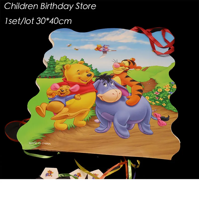 

1pcs/lot Winnie the Pooh folding pinata Winnie the Pooh birthday party decorations Winnie pinata baby shower funny game