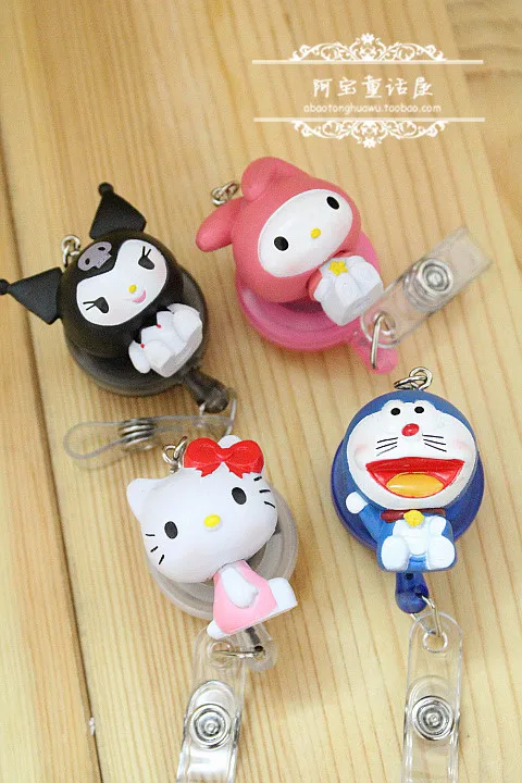 Милый мультфильм различные дизайн Выдвижной id держатель для бейджика 10