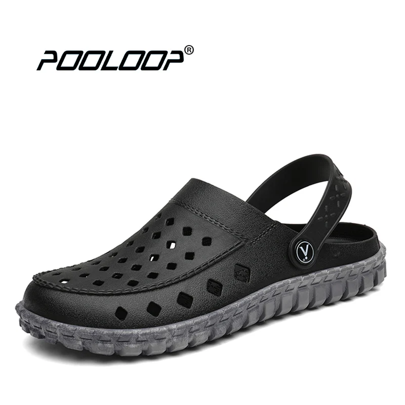 POOLOOP новинка 2019 удобные мужские сандалии слипоны Крокус сад сабо бассейн Пляжная