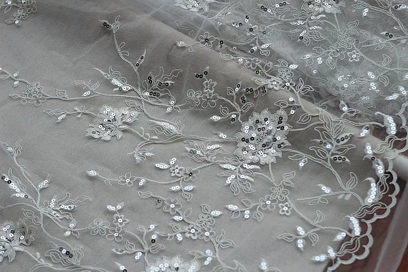 Alencon Блестки цвета слоновой кости высокое качество шнура для невесты