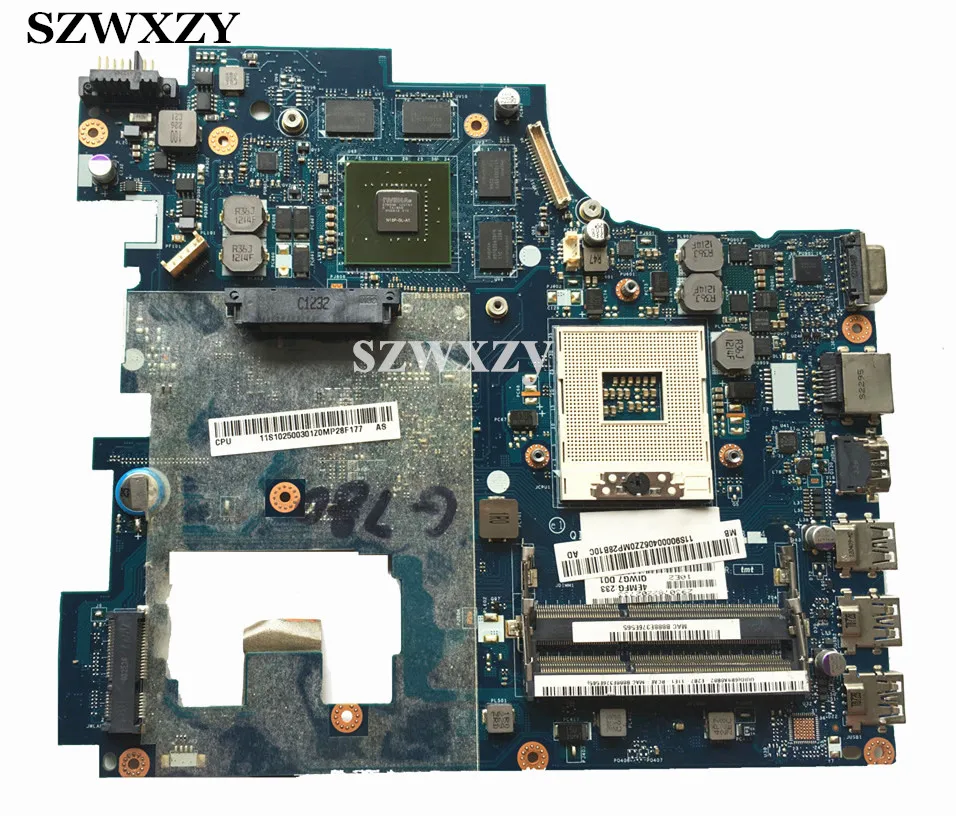 Материнская плата для ноутбука Lenovo G780 HM76 GT630M 90000406 QIWG7 LA-7983P DDR3 полностью