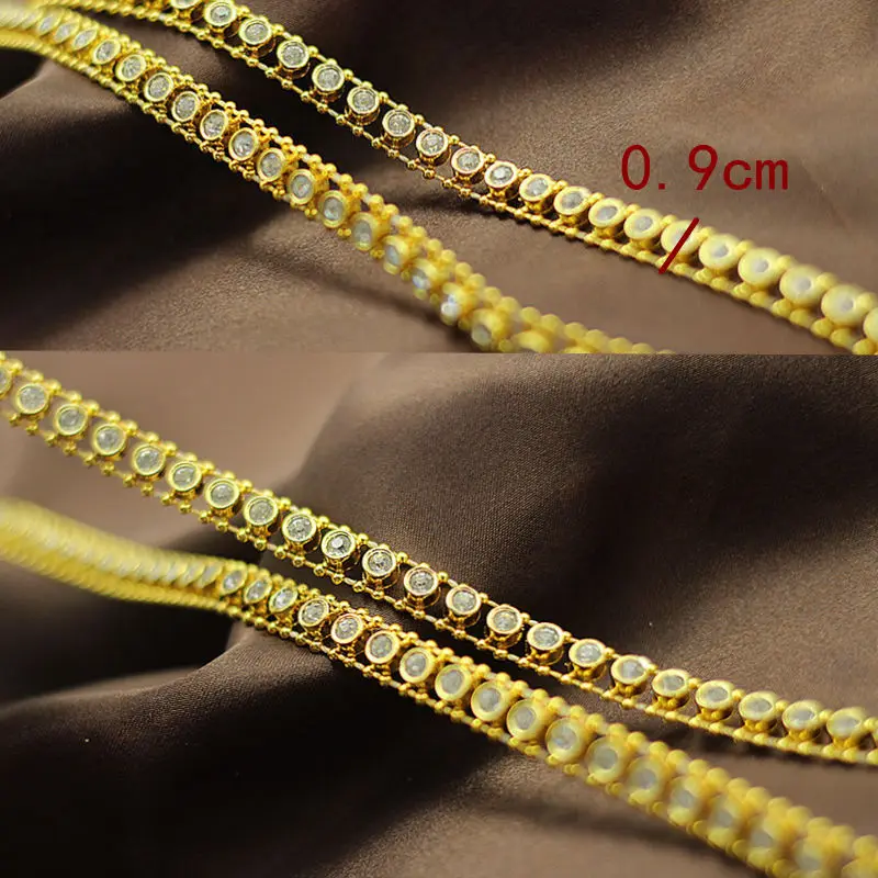 2 м/лот цветочный Рисунок Со стразами С украшениями в виде кристаллов лента обруч