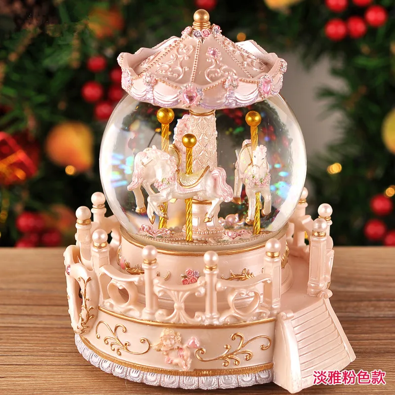 Подарок на день рождения карусель фото хрустальный шар музыкальная шкатулка