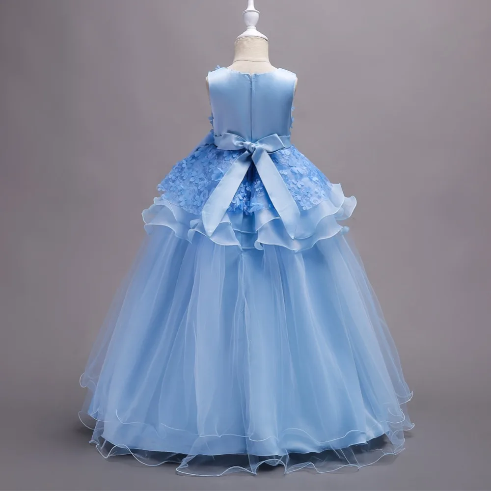 Vestidos/платье для девочек 2018 одежда принцессы Элегантное Длинное платье без