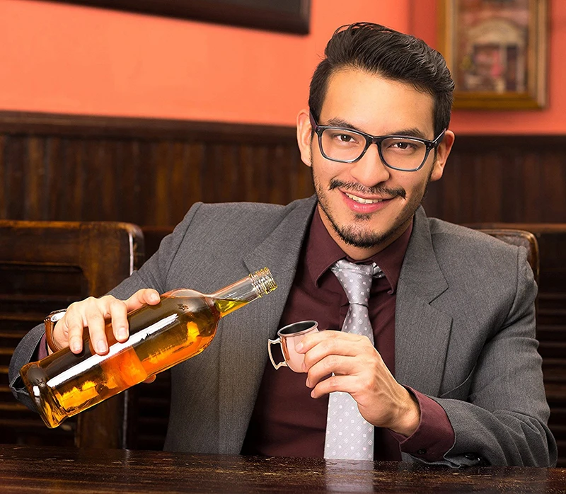 60 мл мерный стакан инструменты Бар мера шейкер для коктейля Медь покрытием