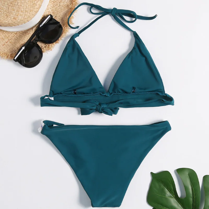 2019 бикини женский купальник маленькая грудь большая собранный для отдыха