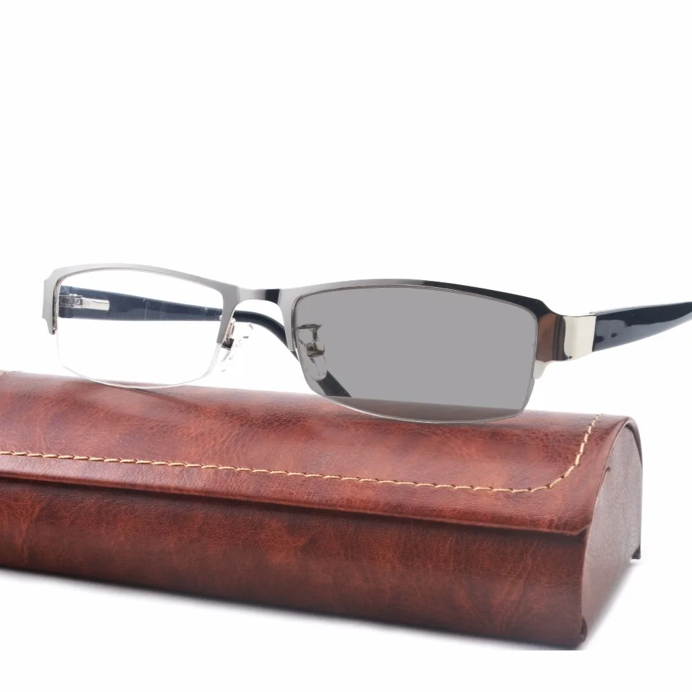 Оптический зеркало металл половина рамка полупрозрачное очки для чтения Для