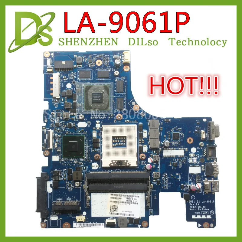 KEFU LA-9061P For Lenovo Z500 Laptop Motherboard VIWZI-Z2 LA-9061P Z500 2G video card PM original Motherboard Test