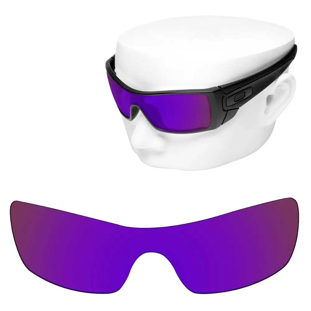 

OOWLIT Polarized Replacement Lenses of Purple Mirror for-Oakley Batwolf OO9101 Sunglasses