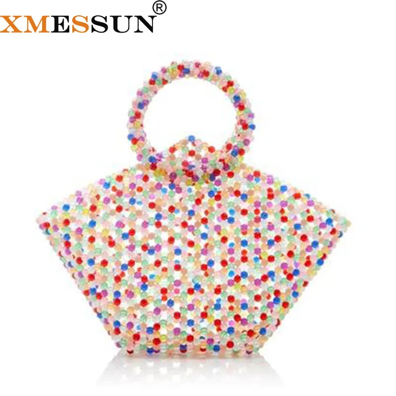 Сумка XMESSUN с жемчугом женская сумка ручной работы бусинами для вечеринок