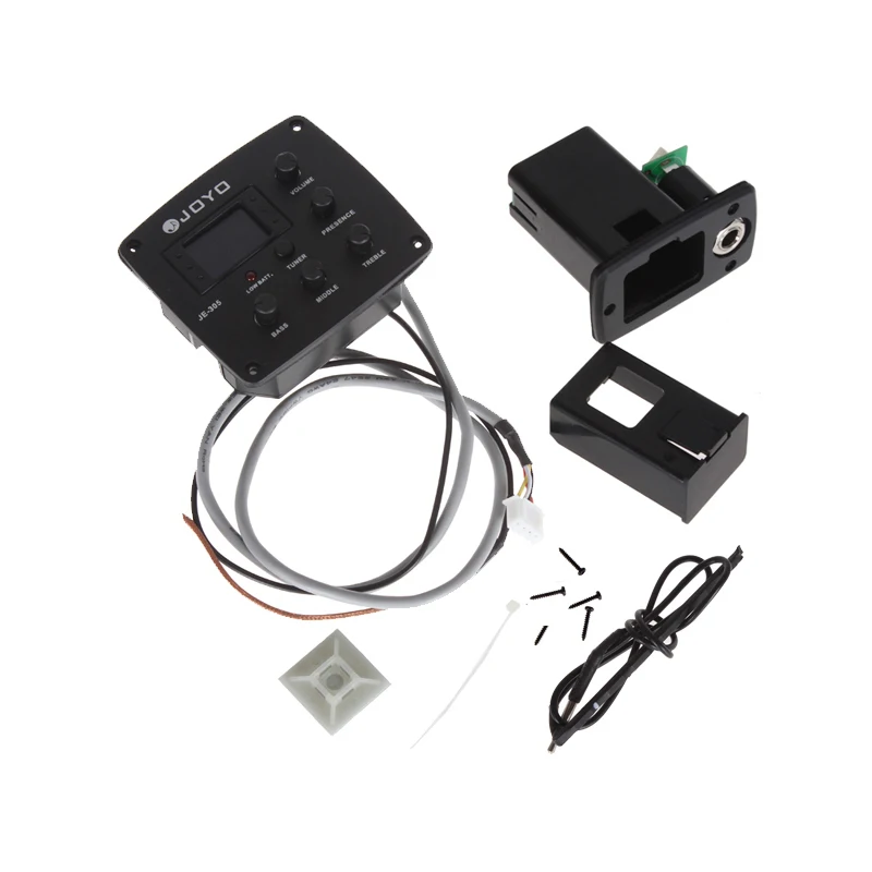 JOYO JE 305 4 полосный эквалайзер EQ с тюнером для бас гитары Средние Высокие до