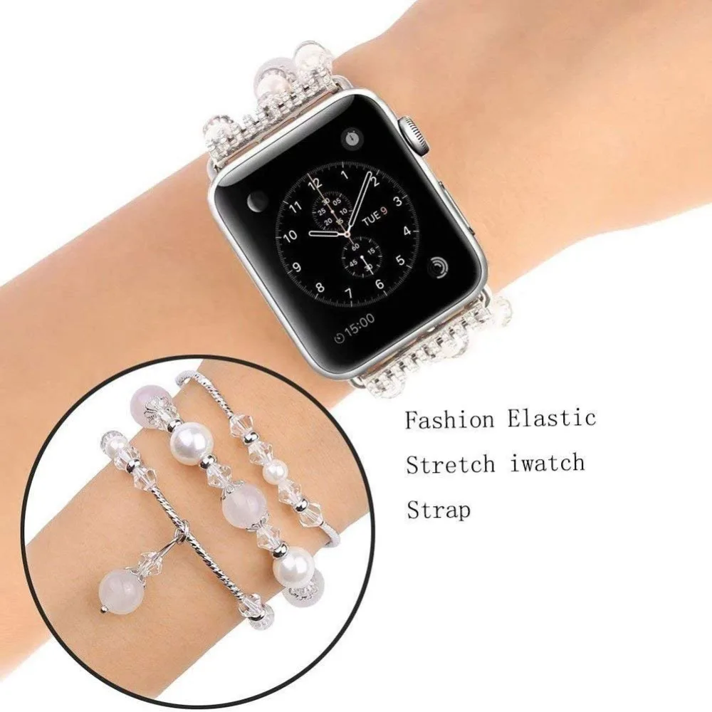 Кристальные бриллиантовые часы Starp для Apple Watch 7 6 5 4 Band 41 мм 45 44 40 браслет iwatch series 3 2 1