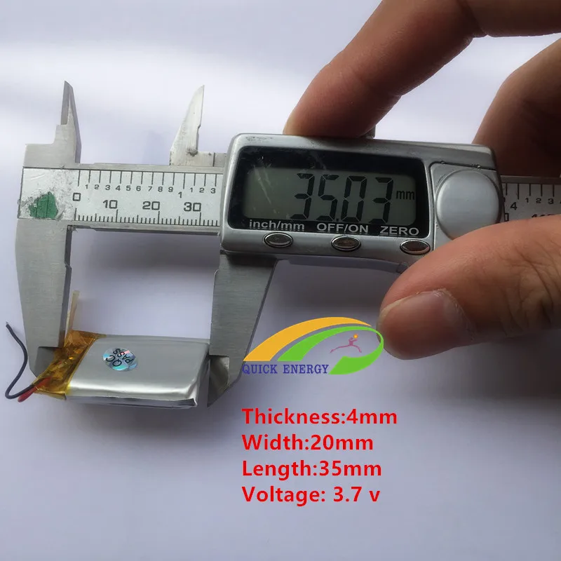 3.7V thium polymer battery / 042035/402035 250MAH MP3 MP4 Bluetooth small toys | Электроника