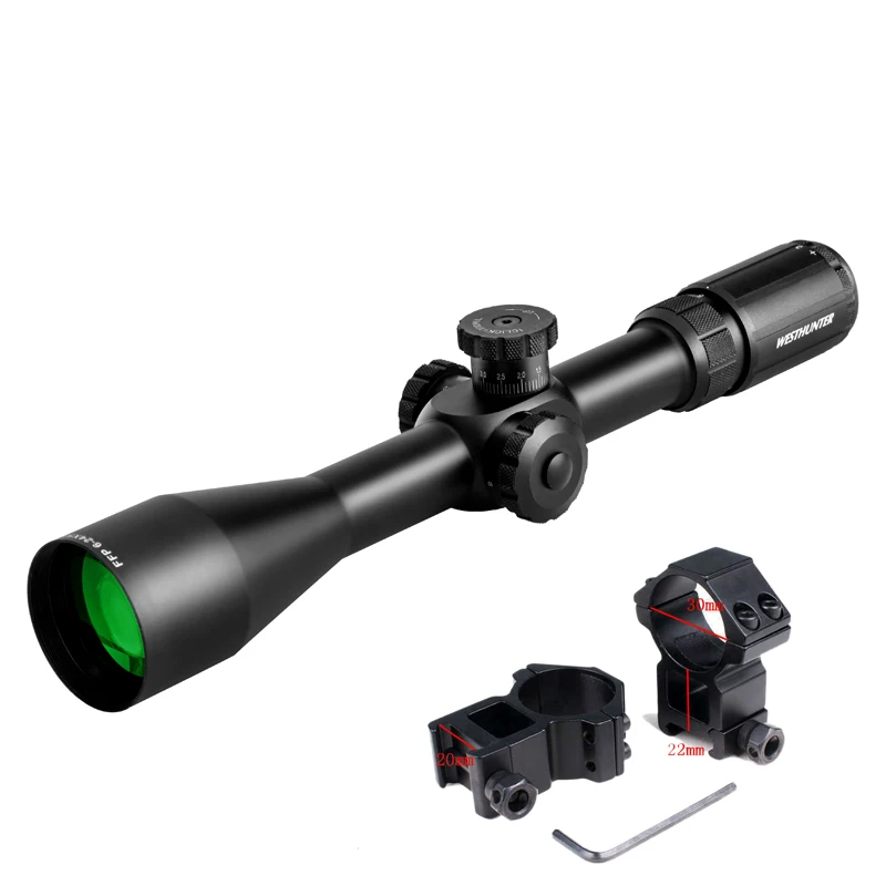 With hight20mm mount Первый фокальный самолет Qzl охотничий прицел WESTHUNTER FFP 6-24X50 Оптика прицел охотничий прицел - Цвет: With hight20mm mount