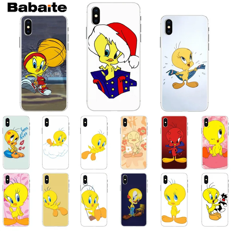 Babaite желтый мультфильм Твити красочные милые аксессуары для телефона чехол Apple