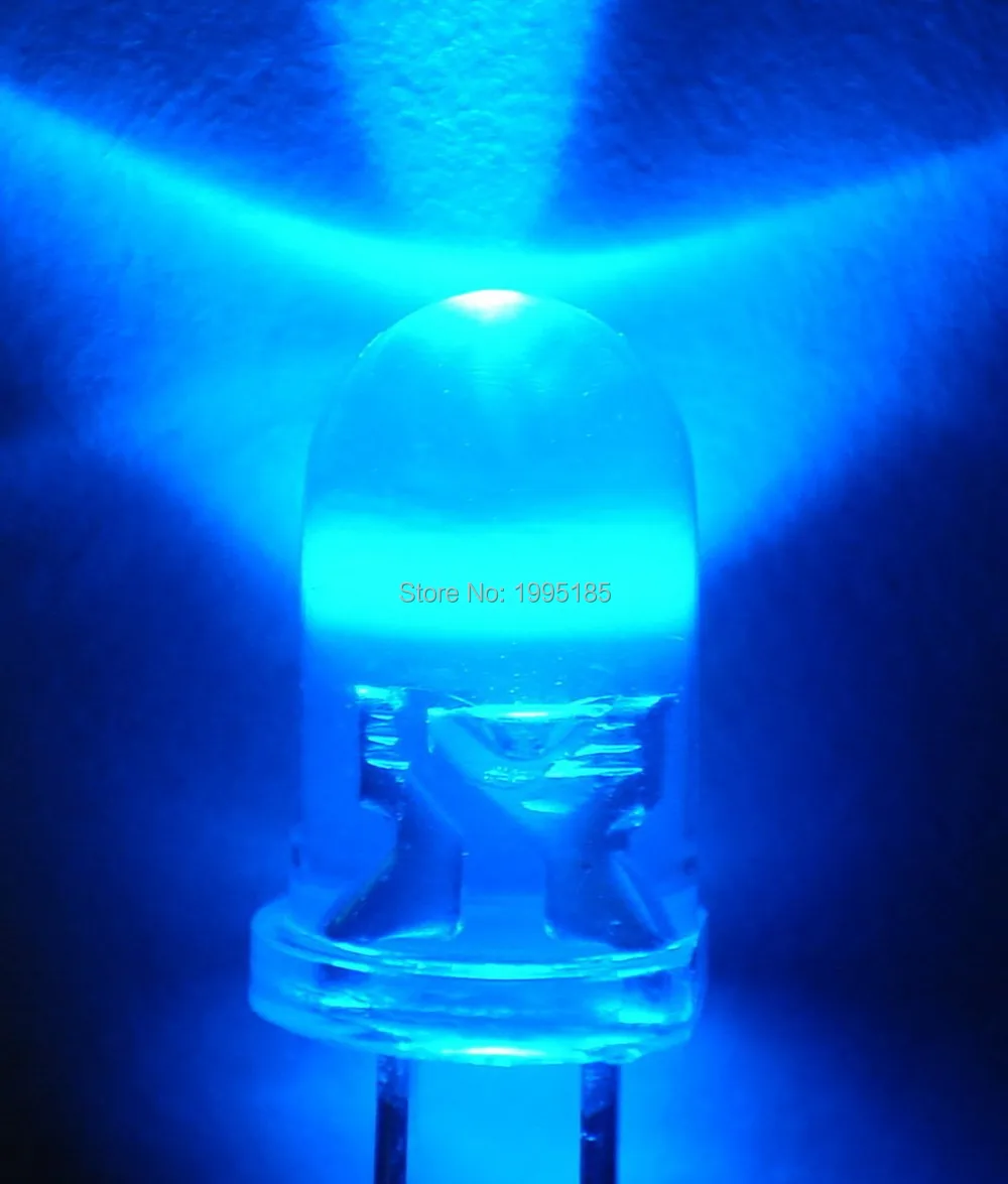 

100pcs 5mm led BLUE light bulbs 5MM blue Colour LED emitting diode F5MM BLUE LED