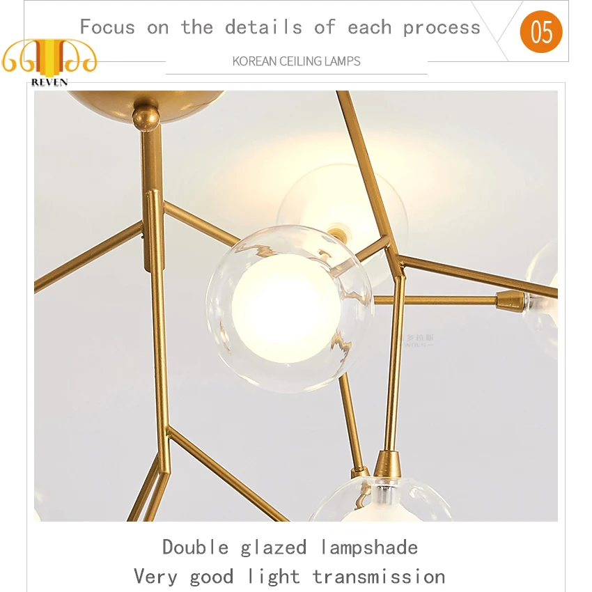 

REVEN Modern LED chandelier living room suspended loft deco fixtures hanging lights Firefly ceiling lamps