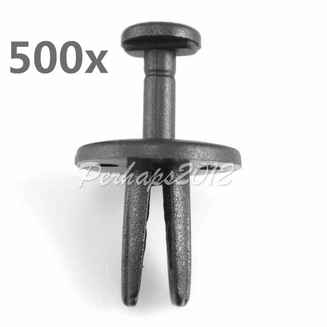 

500 for Chrys 34201621 Front Fender Mud Skirt Clips Fender Liner Retainer Rivet for Truck Push Retainers Fits 1/4" Hole- 11/16"