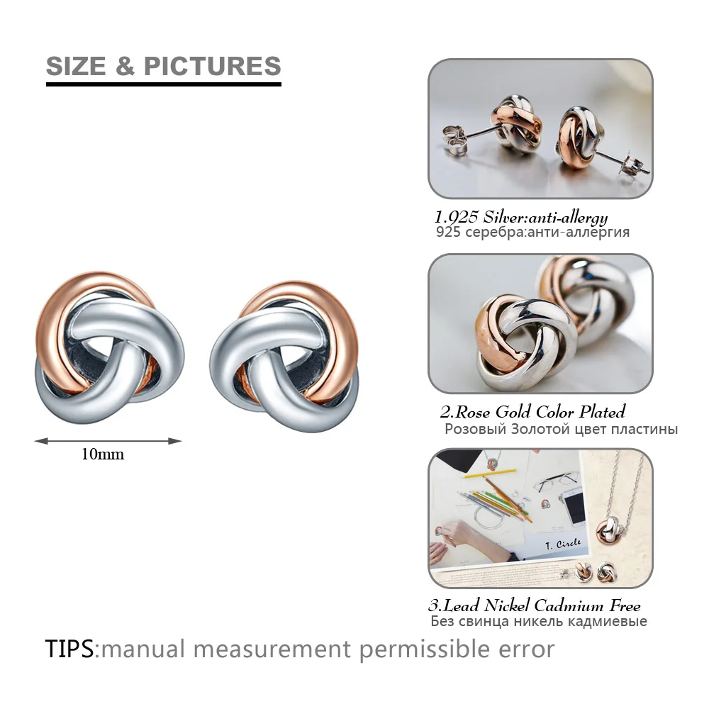 Женские серебряные серьги гвоздики SA SILVERAGE изящные из стерлингового серебра 925