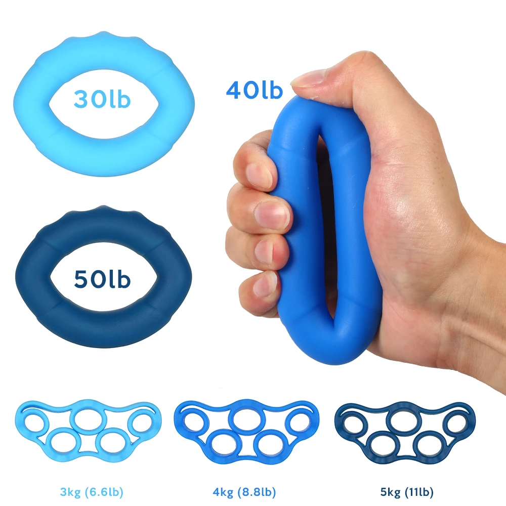 6 шт./лот силовой тренировочный силиконовый тренажер для захвата мышц набор