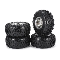 4pcs ax 3001 125mm rim rubber tyre tire wheel plastic hub for 110 rc big feet model hsp hpi rc parts