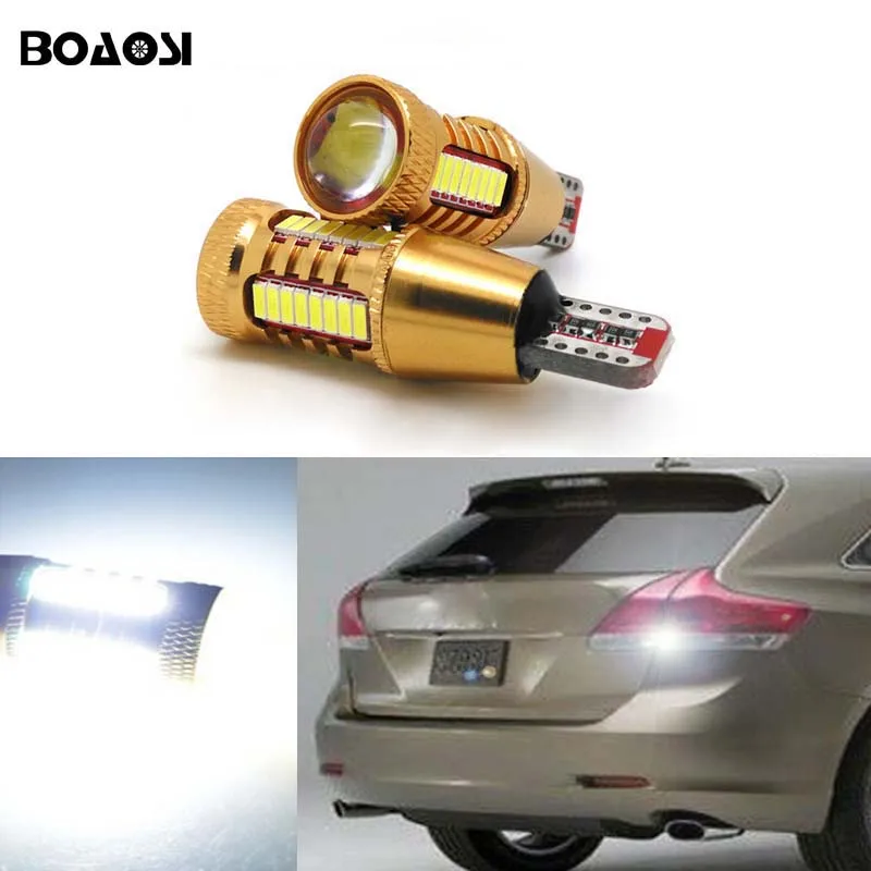 BOAOSI 2x Белый Canbus без ошибок светодиодный 15 W16W светодиодные фонари заднего хода для