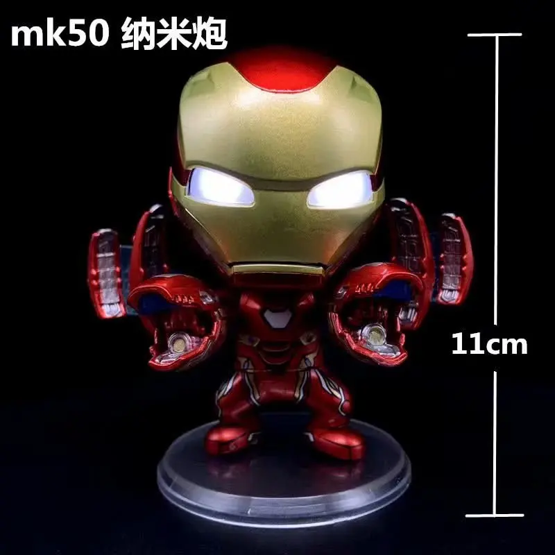 Серый Мстители Железный человек Mark 50 Cosbaby MK 50 качающаяся голова ПВХ фигурка игрушка - Цвет: Серый