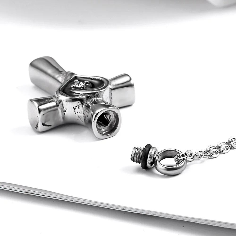 Крестовые ожерелья для праха Кремация классический стиль хрустальные ювелирные