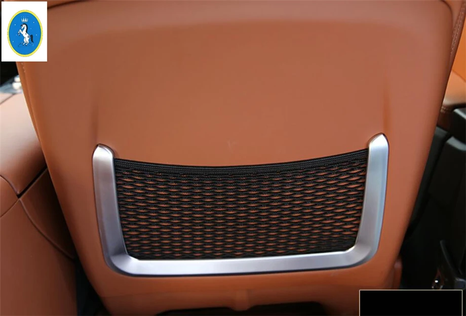 

Yimaautotrims Seat Back Storage Mesh Net Bag Holder Pocket Frame Cover Trim Fit For Maserati Levante 2016 - 2020 / ABS