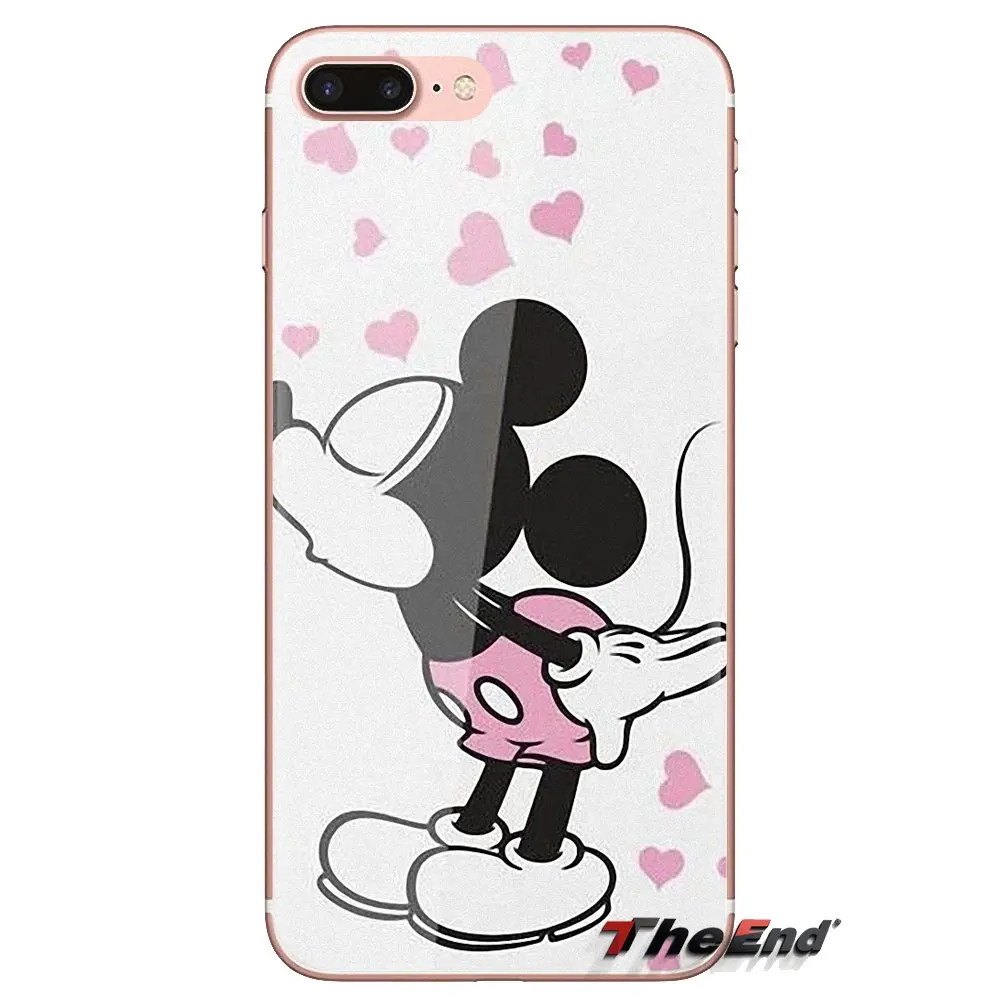 Прозрачные чехлы из ТПУ для Xiaomi Redmi 4A S2 Note 3 3S 4 4X 5 Plus 6 7 6A Pro Pocophone F1 Cute Minnie mickey couples I love