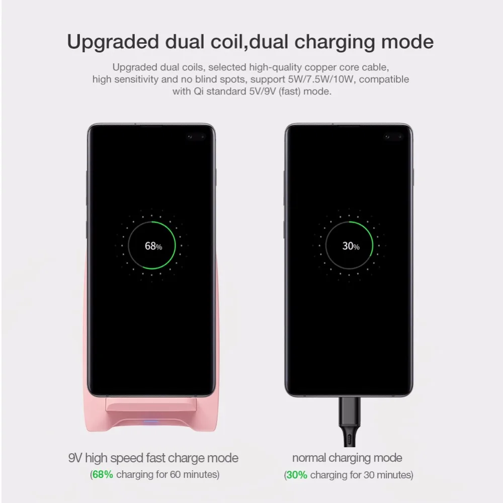 NILLKIN Милая Подставка для беспроводной зарядки Samsung S10 note 9 iphone XS Max QI Стандартный