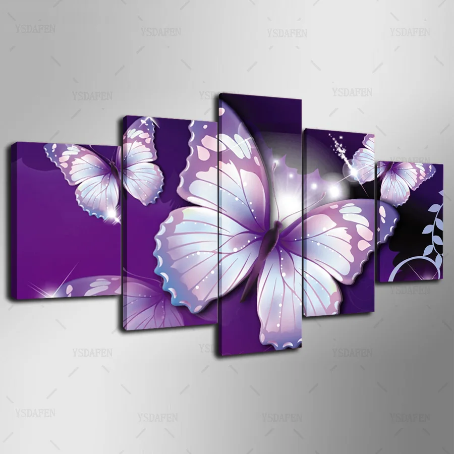 

Printed Painting Canvas Painting Butterfly painting Living Room Wall Art Poster Wall Pictures For Home Decoration HG-191