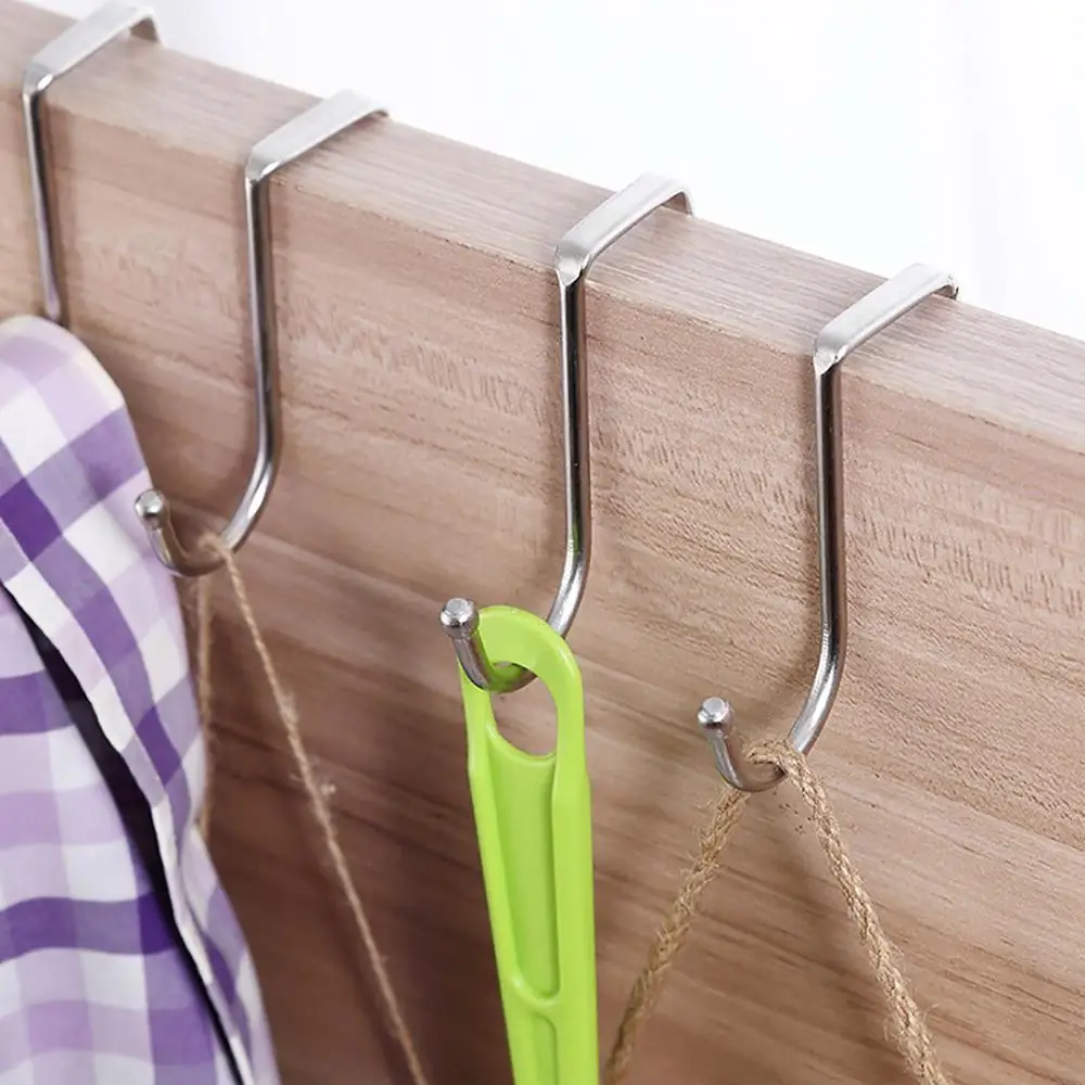 4 шт. настенные крючки для одежды из нержавеющей стали|Крючки и направляющие| |